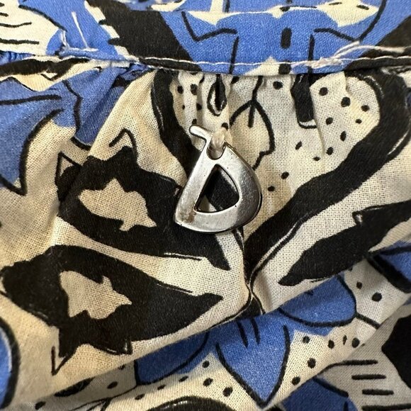 Dixie printed button front peasant dress - Picture 5 of 7